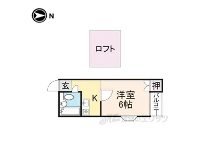 みすずコーポ2(1K/3階)の間取り写真