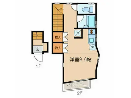 プレイス下落合(ワンルーム/2階)の間取り写真