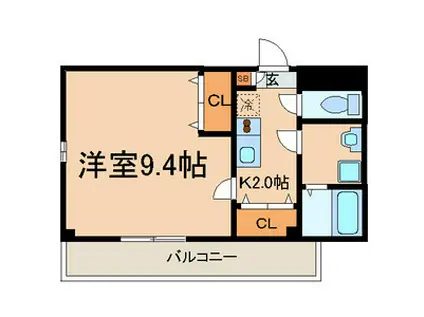 EMPEREUR FER(1K/3階)の間取り写真