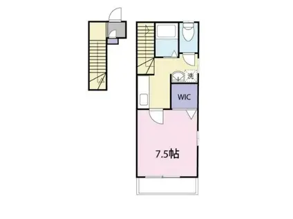 アネーロ駒沢(1K/2階)の間取り写真