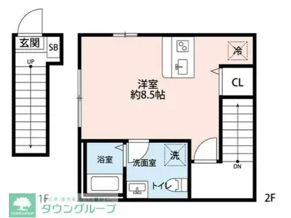 KEEP LAGOON桜ヶ丘(1K/1階)の間取り写真