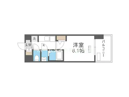 ALIVIS放出(1K/11階)の間取り写真