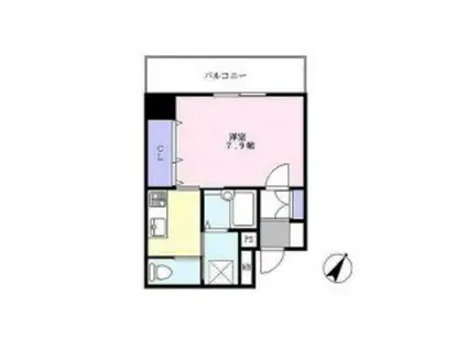 アルカンシェル新横浜(1K/3階)の間取り写真