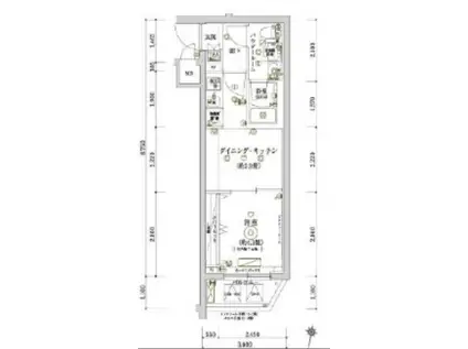 ECREDE赤羽サウス(1DK/3階)の間取り写真