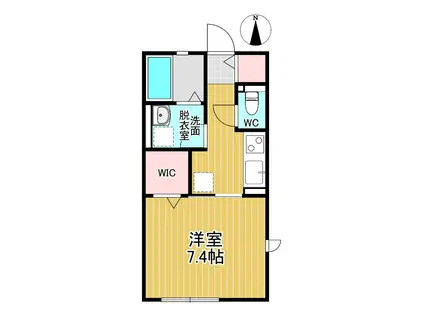 ボナール六丁の目(1K/3階)の間取り写真