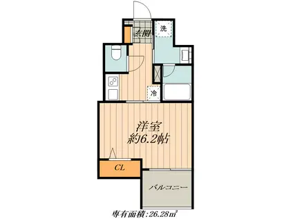 ALBERO上野長者町(1K/8階)の間取り写真