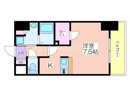 SOFIA住吉大社(ワンルーム/9階)の間取り写真