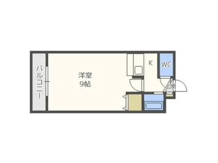 原町ハイツIII(1K/3階)の間取り写真