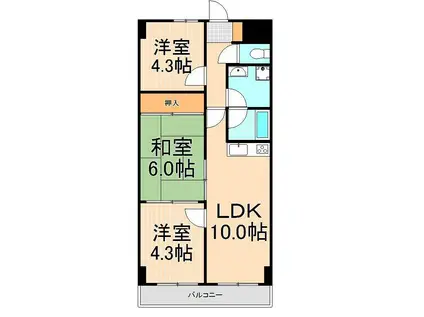 グランコスモU(3LDK/5階)の間取り写真