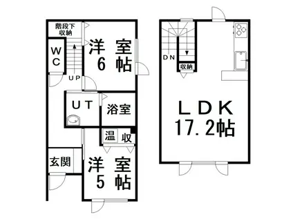 イーストプラザ(2LDK/1階)の間取り写真