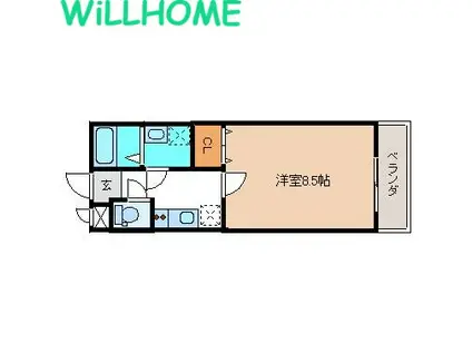 フジパレスY&T(1K/3階)の間取り写真