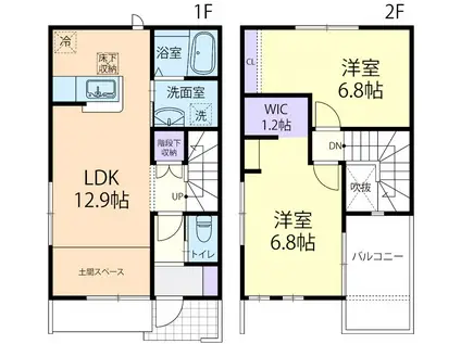 GALASSIA(2LDK/1階)の間取り写真