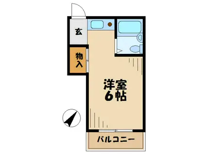 セントラルハイム(ワンルーム/1階)の間取り写真