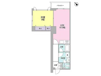 グランドメゾン三軒茶屋(1LDK/10階)の間取り写真