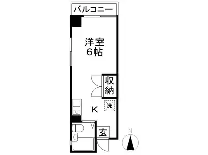 ドエールヒルズ(ワンルーム/4階)の間取り写真