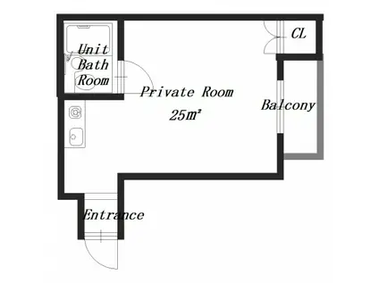 トーブハイツ5号館(ワンルーム/2階)の間取り写真