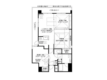 ルネス・クレセール(3LDK/6階)の間取り写真