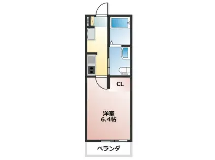 MOCA 星のすみか(1K/2階)の間取り写真