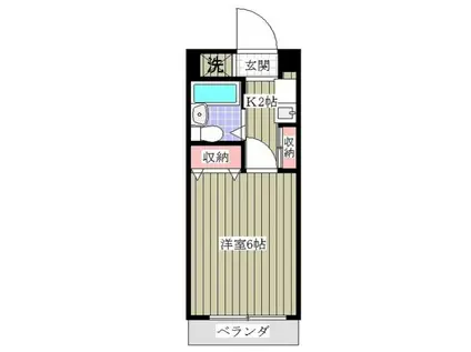 ホワイトピア1(1K/3階)の間取り写真