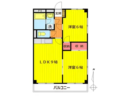 STハイツIII(2LDK/3階)の間取り写真