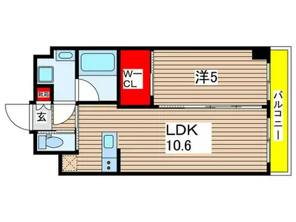 プレジオ宮崎台(1LDK/3階)の間取り写真