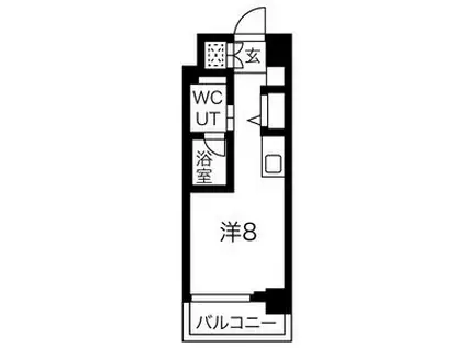 クラリッサ横浜中央(ワンルーム/3階)の間取り写真