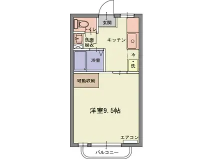 ベターデイズ(1K/2階)の間取り写真