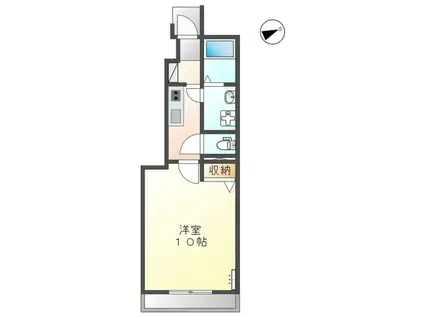 パサージュ(1K/1階)の間取り写真