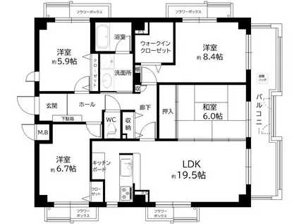 アコーデリア西神中央12号棟(4LDK/3階)の間取り写真