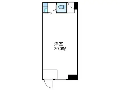 シェリール水無瀬(ワンルーム/1階)の間取り写真