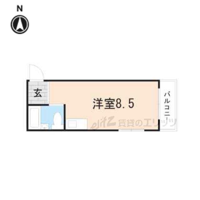 コトブキパークハイツ(ワンルーム/1階)の間取り写真