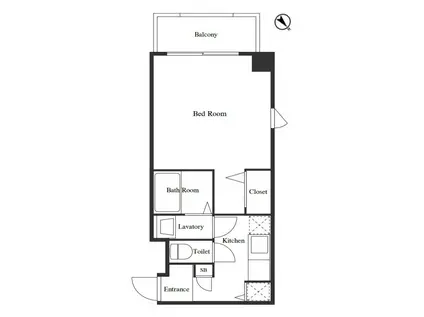 レジデンス昭和(1K/6階)の間取り写真