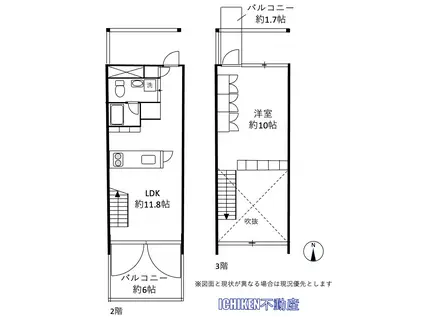 REFUGE O FOREST(1LDK/2階)の間取り写真