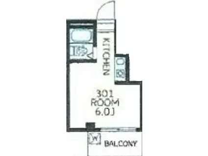 ジュネス上板橋(ワンルーム/3階)の間取り写真