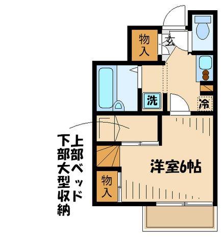 レオパレス芦花公園I(1K/1階)の間取り写真