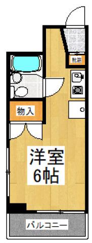 メゾンブランシュ(1K/2階)の間取り写真