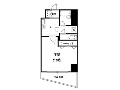 東海須田町ビル(1K/9階)の間取り写真