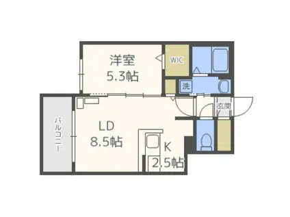 MIDTOWN TERRACE N20(1LDK/4階)の間取り写真