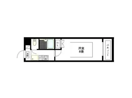 タウンコート児島(1K/5階)の間取り写真