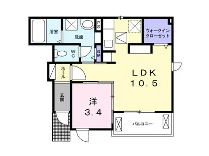 アルソーレ(1LDK/1階)の間取り写真