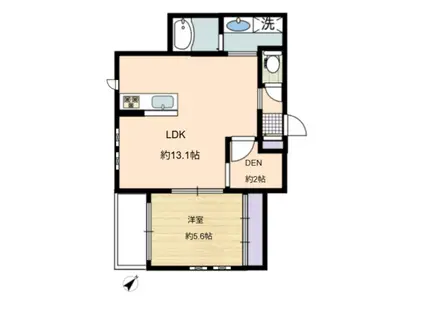 KENS HOUSE(1SLDK/3階)の間取り写真