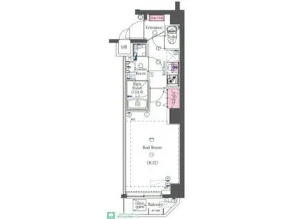 CAFE DE LAPAIX TOKYO(1K/3階)の間取り写真