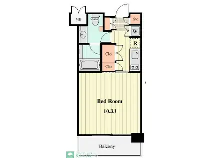 WILLDO清澄(1K/2階)の間取り写真