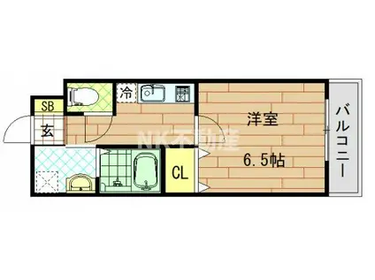 LIVING LIFE NAGASE(1K/3階)の間取り写真