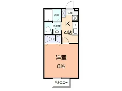 メゾン・ベルグ(1K/2階)の間取り写真