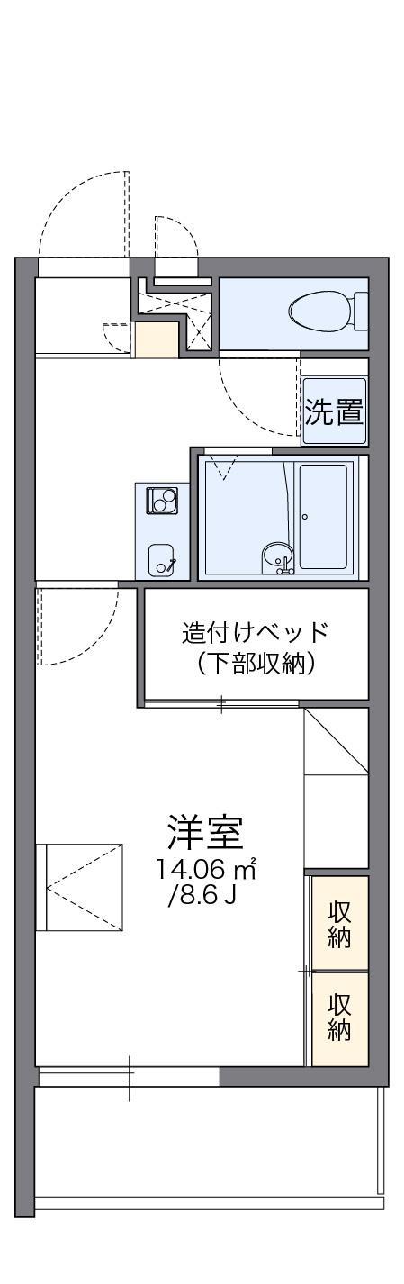 レオパレス大町(1K/1階)の間取り写真