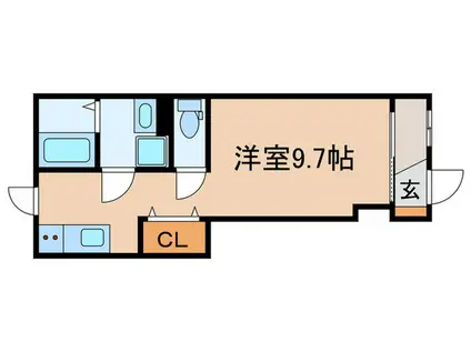 ジャルデーノ(ワンルーム/1階)の間取り写真