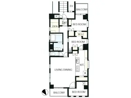 リヴィエール神楽坂(2SLDK/9階)の間取り写真