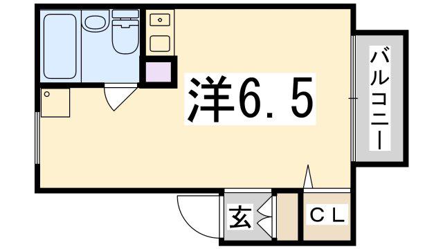 ルミナス(ワンルーム/1階)の間取り写真