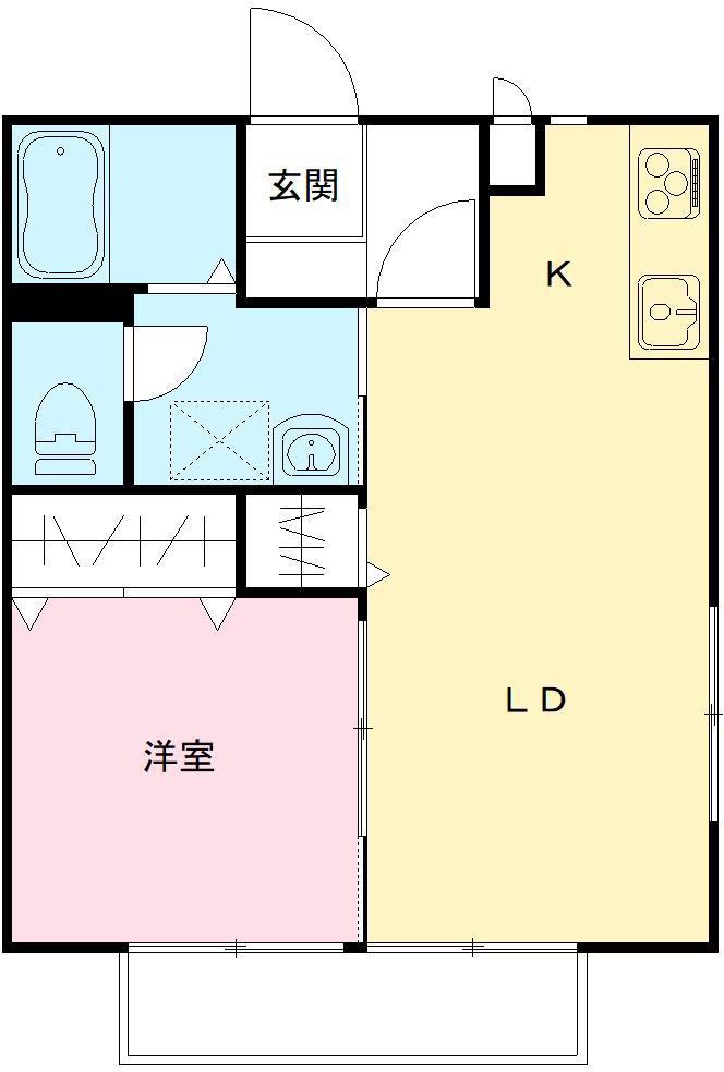 コートキャピタル(1LDK/2階)の間取り写真